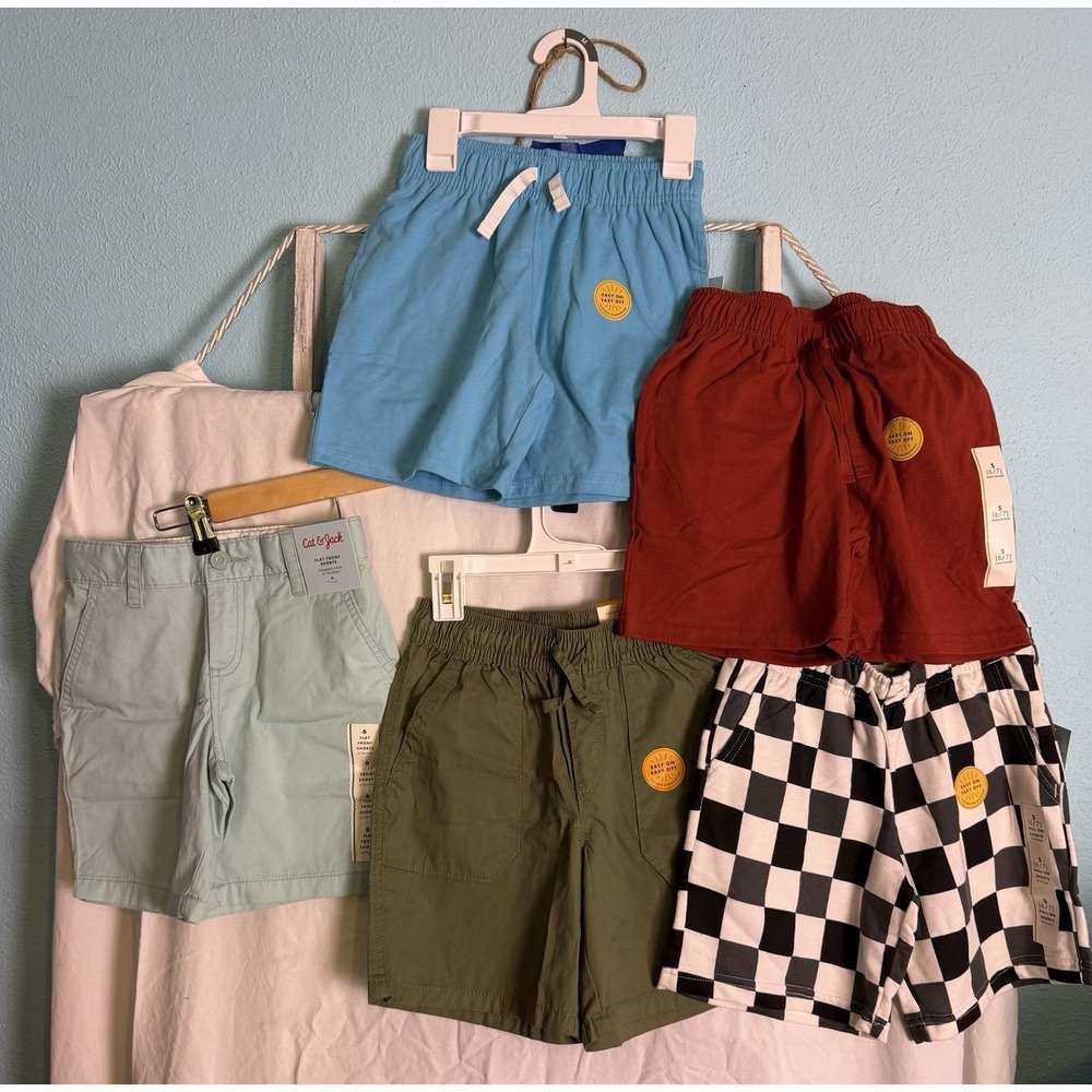 Boys Summer Shorts Cat Jack Bundle Size 6/7 New With Tags